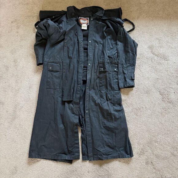 The Australian Outback Collection Oilskin Duster Trench Coat Men's L (TD4-R - Picture 1 of 9
